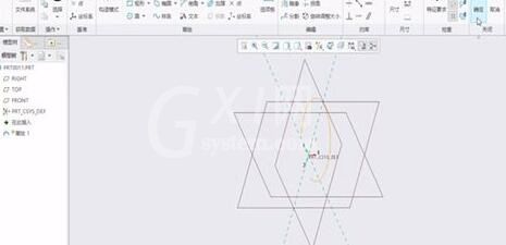 Creo将元件隐藏或显示的操作方法截图