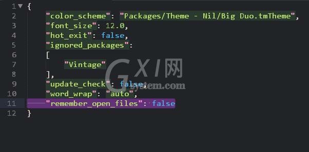 sublime text开启禁止打开上次关闭未退出文件的方法步骤截图