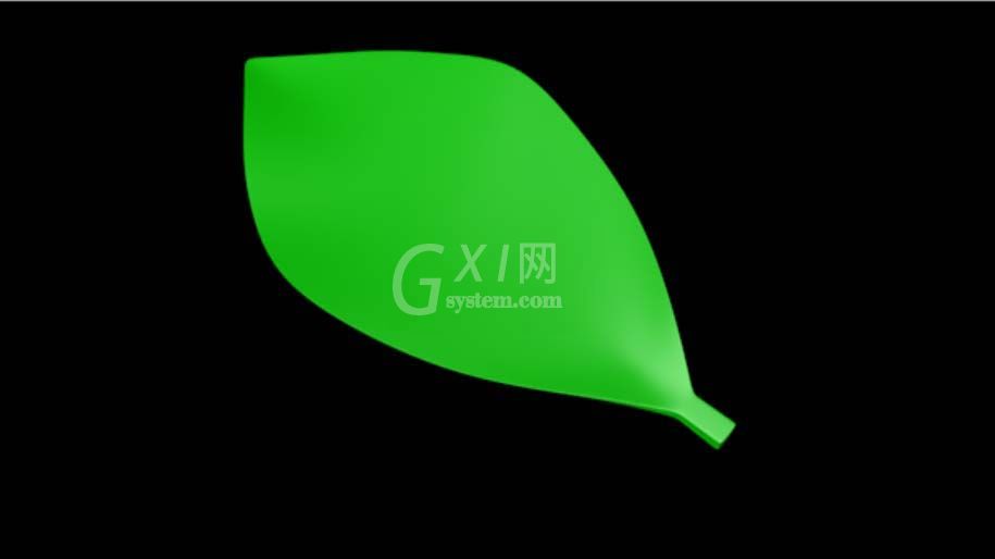 C4D设计一片绿色叶子的方法步骤截图