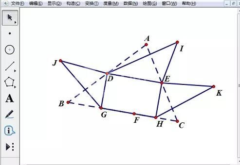几何画板验证三角形的内角和的图文教程截图