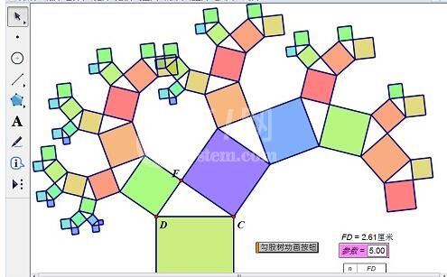 几何画板勾股树的制作方法截图