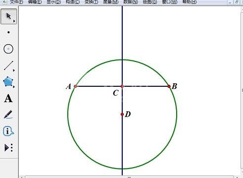 几何画板制作过两点的圆系轨迹图的详细步骤截图