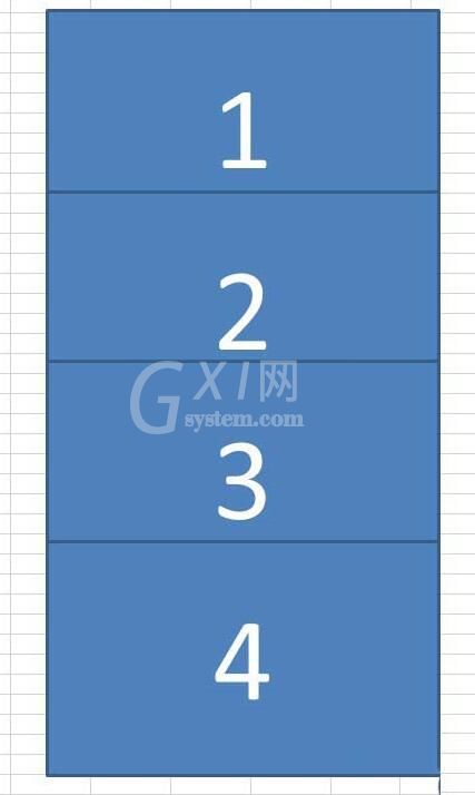 Excel绘制矩形层叠图形的操作教程截图