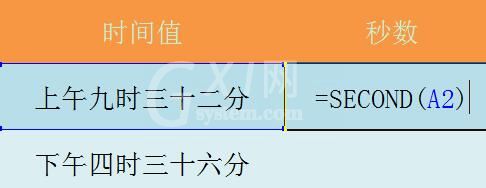 Excel表格使用SECOND函数的详细方法截图