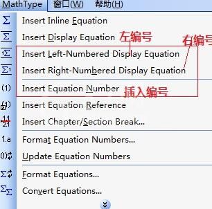 使用MathType插入公式编号的操作方法截图