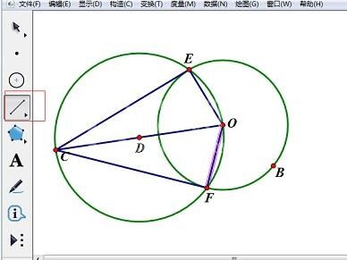 几何画板绘制圆的切线的详细方法截图