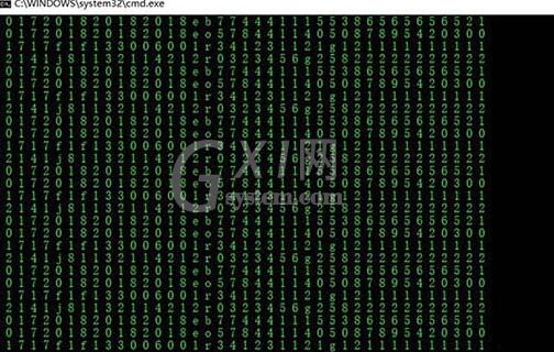 WIN10系统使用cmd命令制作数字雨小程序的详细步骤截图
