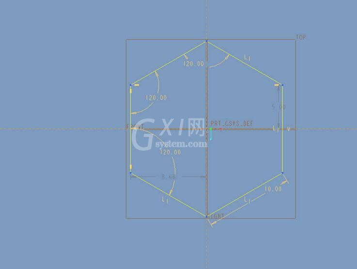 Proe建模六边形镂空物体的详细教程截图
