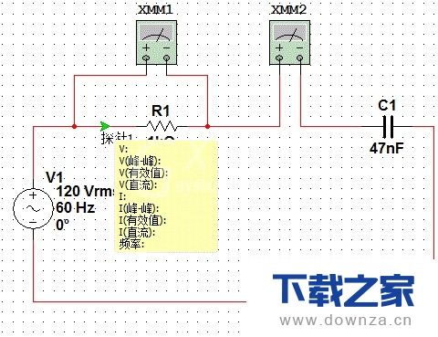 multisim中如何使用探针检测和显示电压和电流?multisim中使用探针检测和显示电压和电流的步骤教程截图