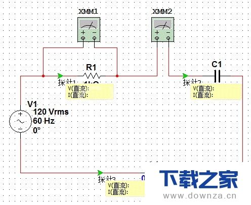 multisim中如何使用探针检测和显示电压和电流?multisim中使用探针检测和显示电压和电流的步骤教程截图