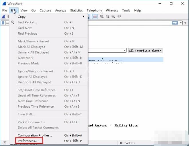 wireshark怎么改语言 wireshark设置中文界面的方法截图