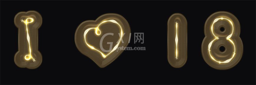 在PS中制作发光灯丝字-PS灯丝字体教程截图