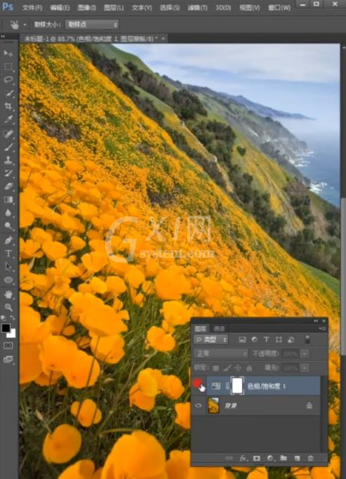 Photoshop怎么一键替换花朵颜色?Photoshop一键替换花朵颜色的操作教程截图