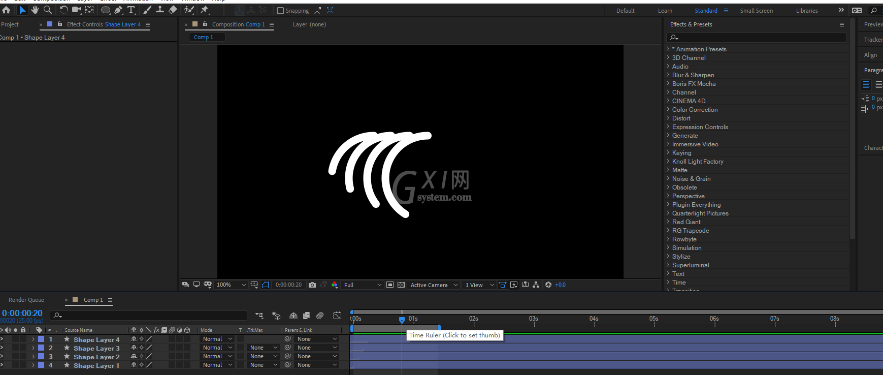 AE怎么制作生长成曲线的动画效果?AE制作生长成曲线的动画效果操作教程截图