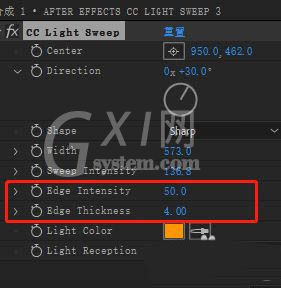 AE如何制作Light Sweep扫光效果?AE制作Light Sweep扫光效果教程截图