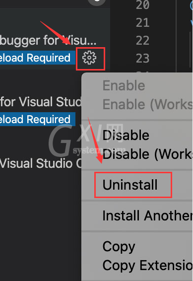 Vscode怎么卸载扩展插件?Vscode卸载扩展插件方法截图