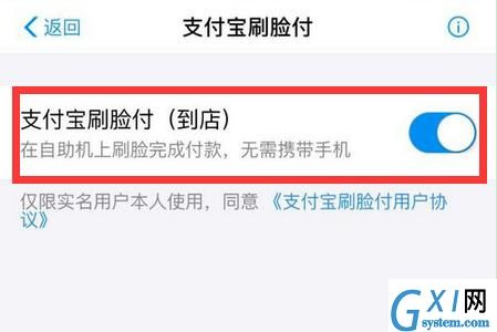 在华为mate20 RS中设置支付宝刷脸支付的方法截图