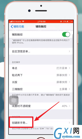 iphone手机设置手势的操作流程截图