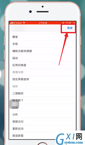 iphone手机设置手势的操作流程截图
