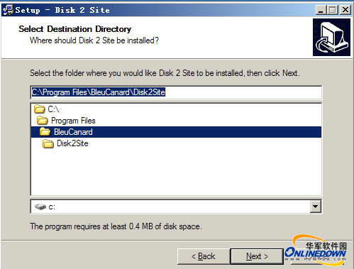 Disk2Site
