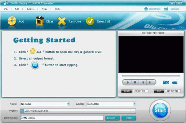 Earth Bluray To MPEG Converter