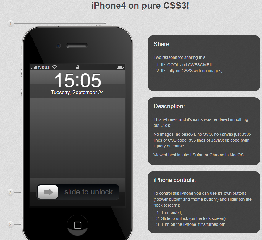 CSS3模拟iPhone4解锁插件