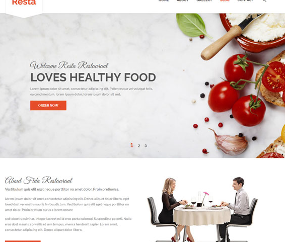 响应式绿色西餐厅企业网站模板