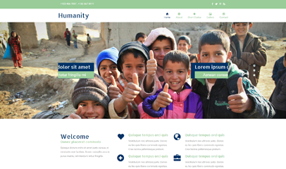 贫困儿童资助公益企业网页模板