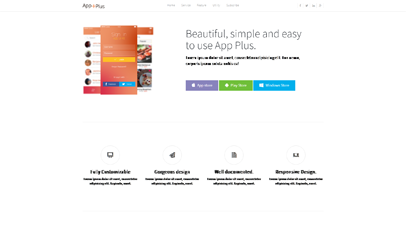 精品漂亮的App Plus应用开发者官网模板
