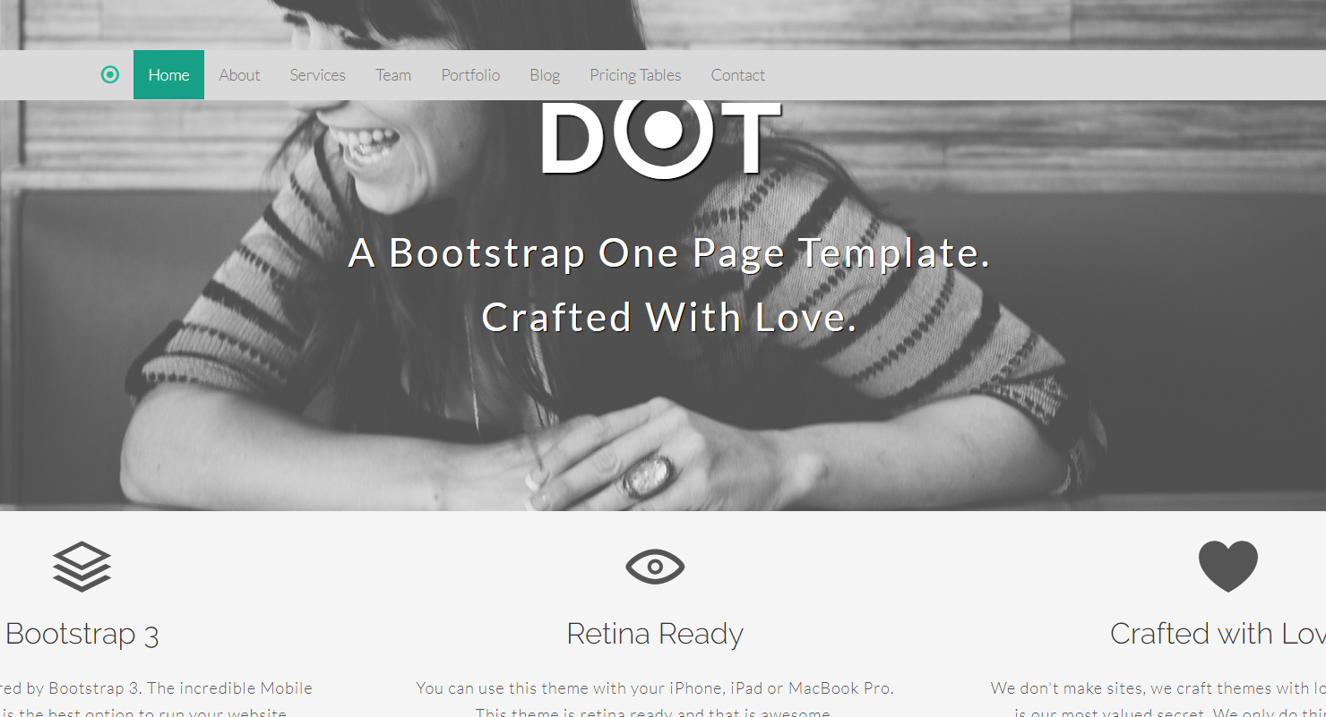 bootstrap设计公司单页跳转模板