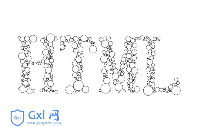 密集气泡组成字母canvas动画