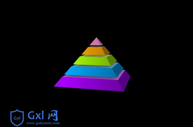 HTML5 SVG彩色金字塔动画特效