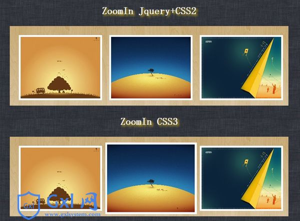 jQuery模拟CSS3图片放大效果对比