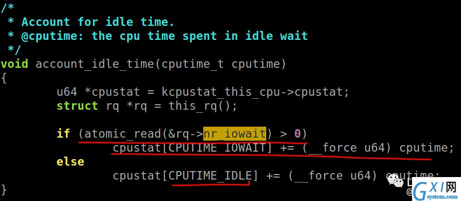 朱辉(茶水)： Linux Kernel iowait 时间的代码原理