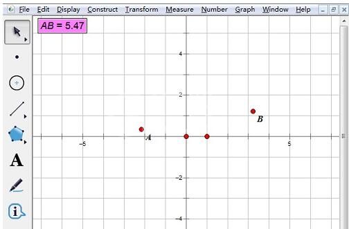 几何画板度量两点坐标距离的操作方法截图