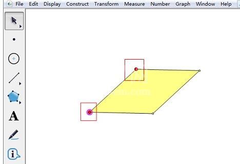 几何画板自定义工具制作菱形的操作教程截图
